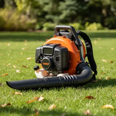 Echo PB-9010T commercial backpack leaf blower with its powerful engine and large air volume, positioned on a grassy field