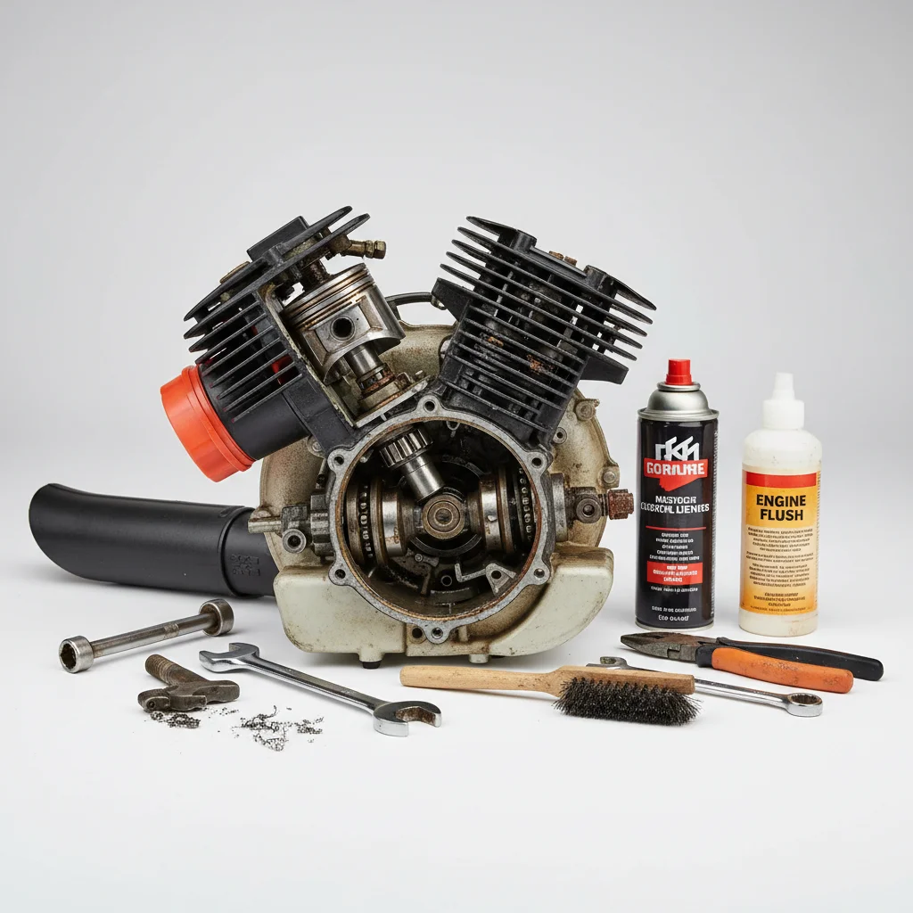 leaf blower engine seized
